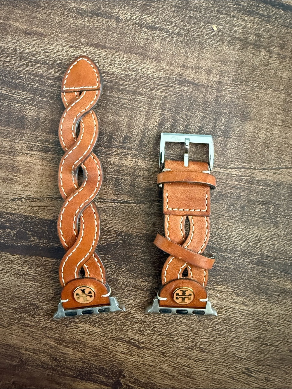 Tory Burch Braided Leather 38mm-40mApple Watch Strap- Tan